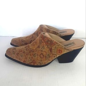 MATISSE Vintage Tapestry Patterned Mules